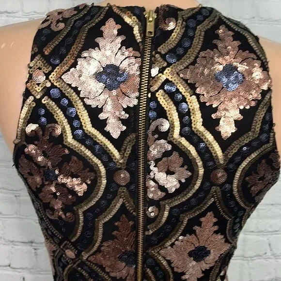 Alexia Admor Sleeveless Metallic colors Sequin Dress XS - Picture 5 of 6